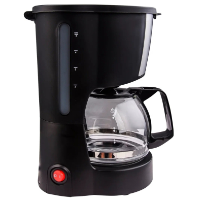Капельная кофеварка с функцией поддержания температуры, объем 600мл, 600Вт, черная